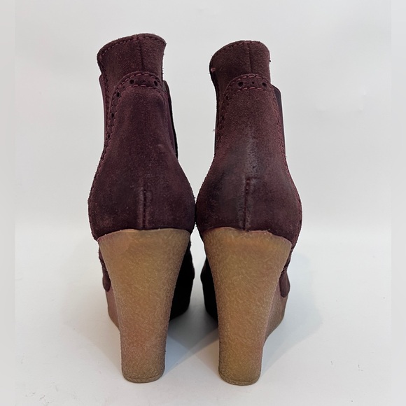 Diesel Denver Wineyard Vine platform wedge ankle boots 38 US 7 leather - Picture 6 of 10